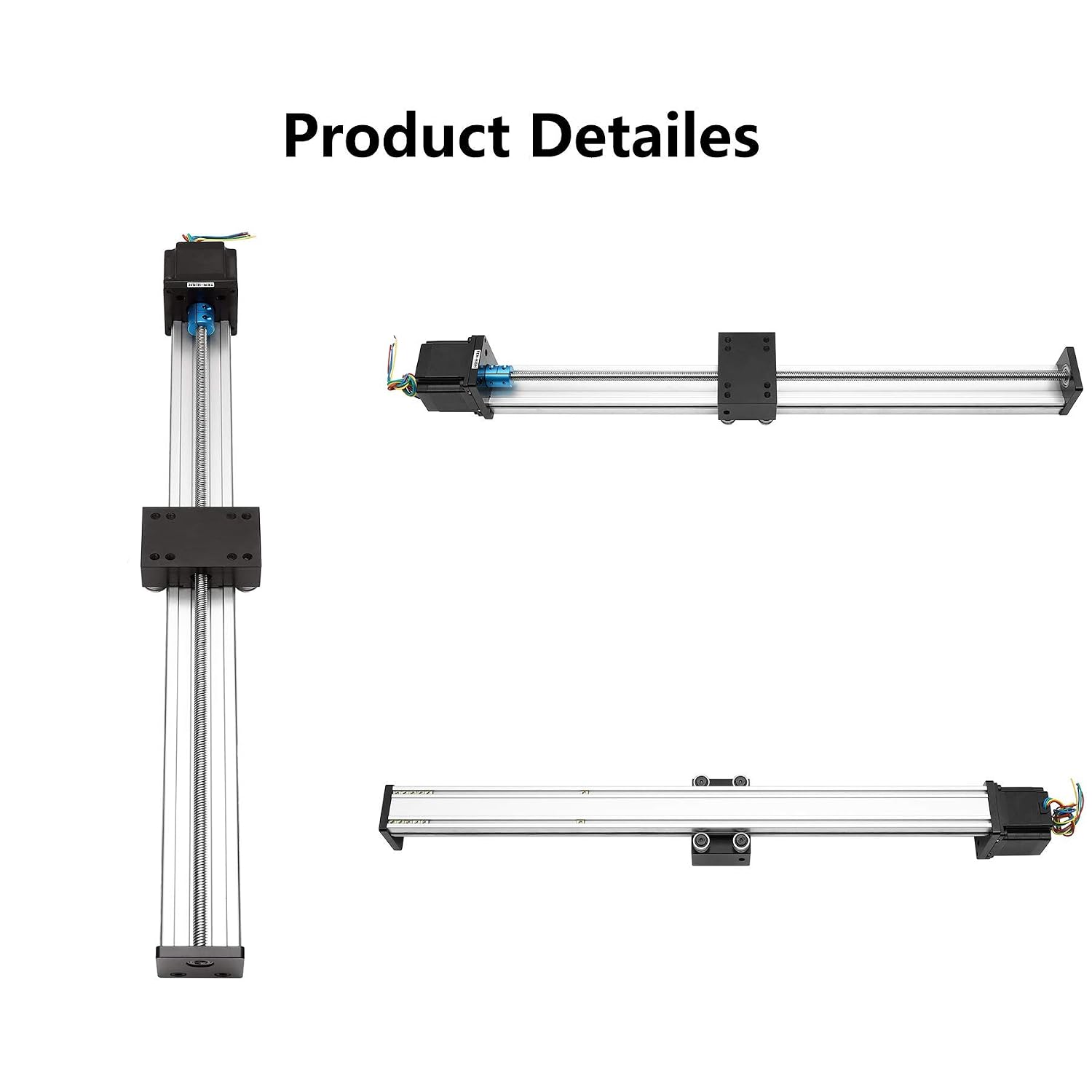 100mm Effective Travel Length, T-Nut and Lead Screw Linear Guide Slide Memory T8 x 2 with 42 Stepper Motor Nema 17, STK Series Motion Sliding Table System, for CNC and 3D Printer