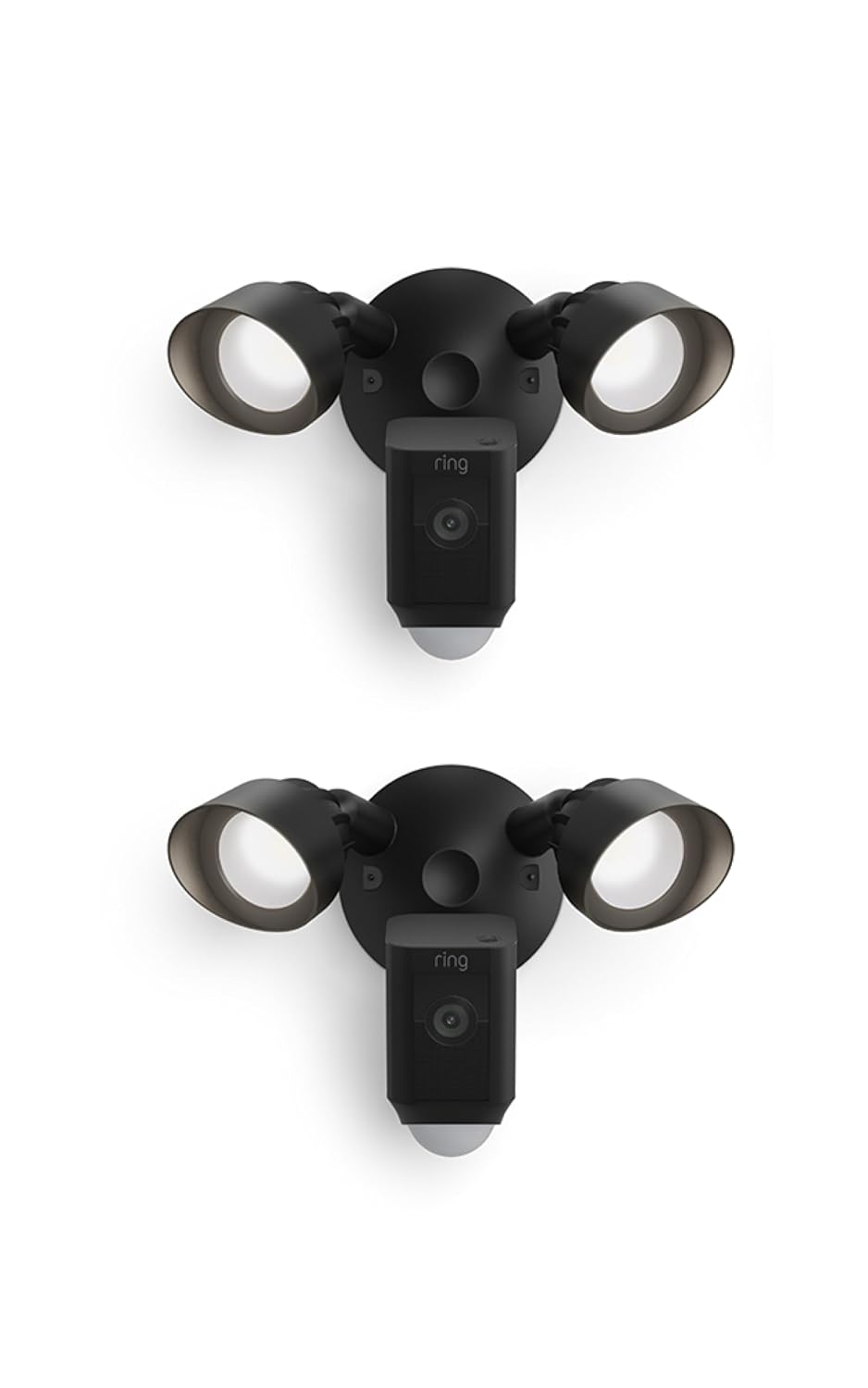 Ring Floodlight Cam Wired Plus (newest model), Outdoor home or business security with motion-activated 1080p HD video and floodlights, 2-pack, Black
