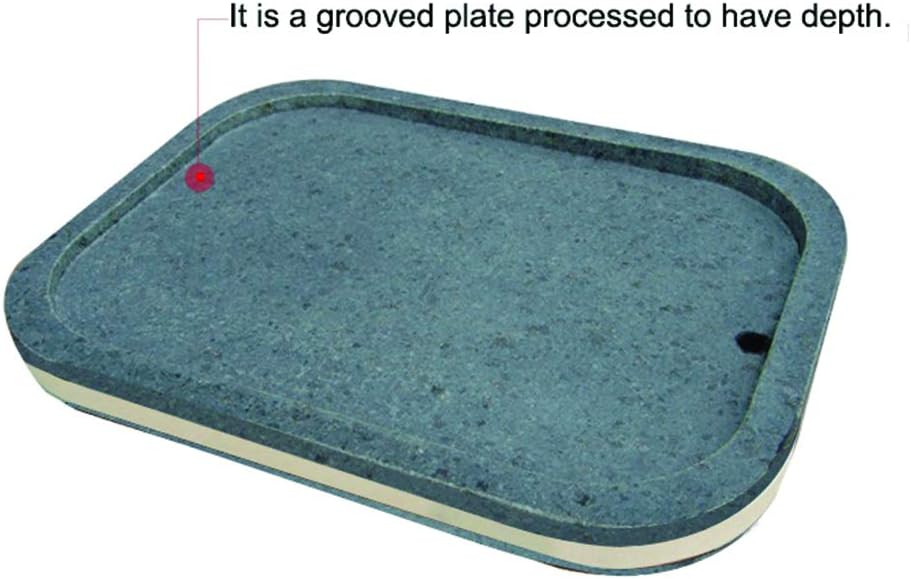 Jangsoo Gobdol Korean BBQ Stone Grill, Extra Large Korean Natural Stone Home Plate Pork Belly Roasting BBQ Pan, Stone Plate Stovetop Barbecue Grill Pan (11.8' x 15.7')
