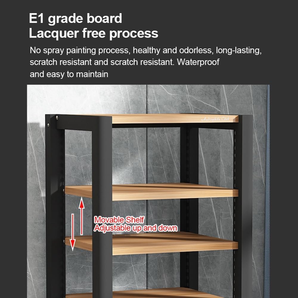 Adjustable 3-Tier HiFi Audio Rack - Stylish Media Stand for TV & Audio Equipment Storage, Multi-Functional Stereo Component Cabinet (60x50x65cm)