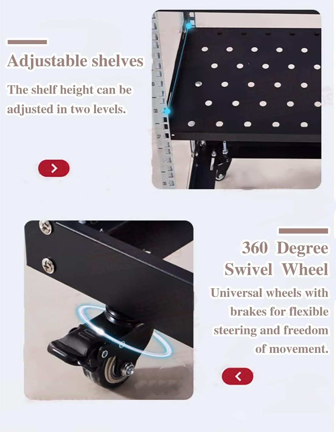 Adjustable Shelf Audio Equipment Rack Cabinet, Home Complete Rack Stereo System for Amplifier, Media Stand Shelving/Av Component Furniture(D 51cm(20 1/8'),51X120.8cm)