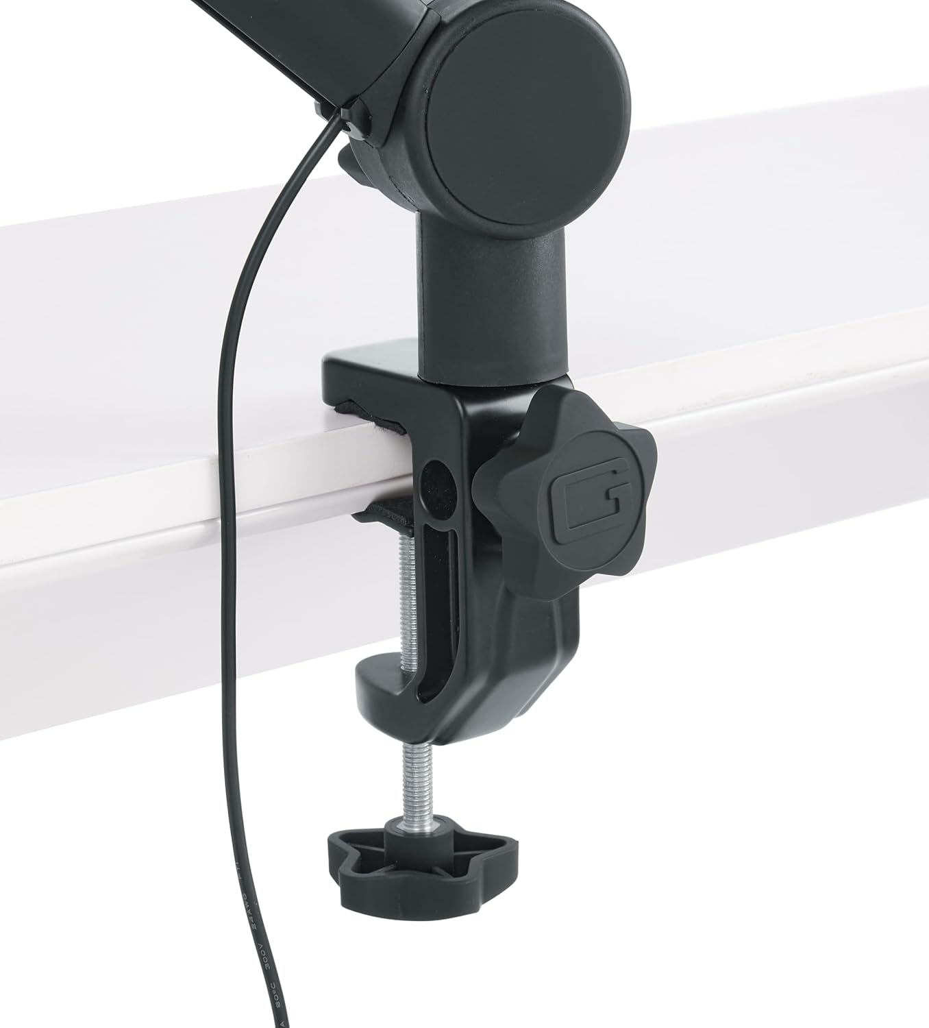 Gator Frameworks Professional Desktop Broadcast/Podcast Microphone Boom Stand with On-Air Indicator Light, Blue,Violet, & Red (GFWMICBCBM4000)