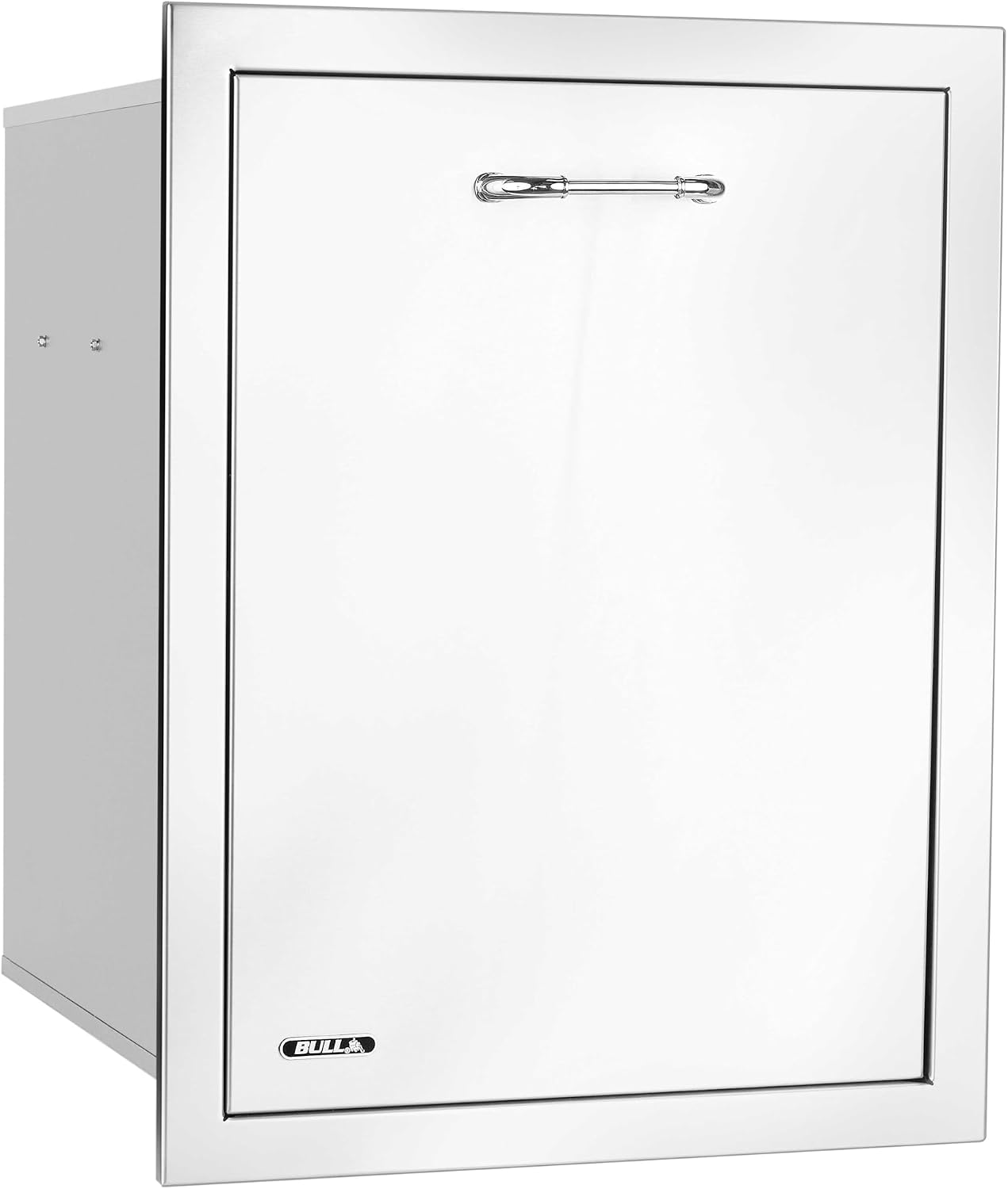 Bull Outdoor Products Complete Outdoor Kitchen Bundle – Brahma 90,000 BTU Built-In Grill Head, Grill Cover, Trash & Recycle Drawer, 38' Door/Drawer Combo, Glass Door & Contemporary Refrigerator – LP