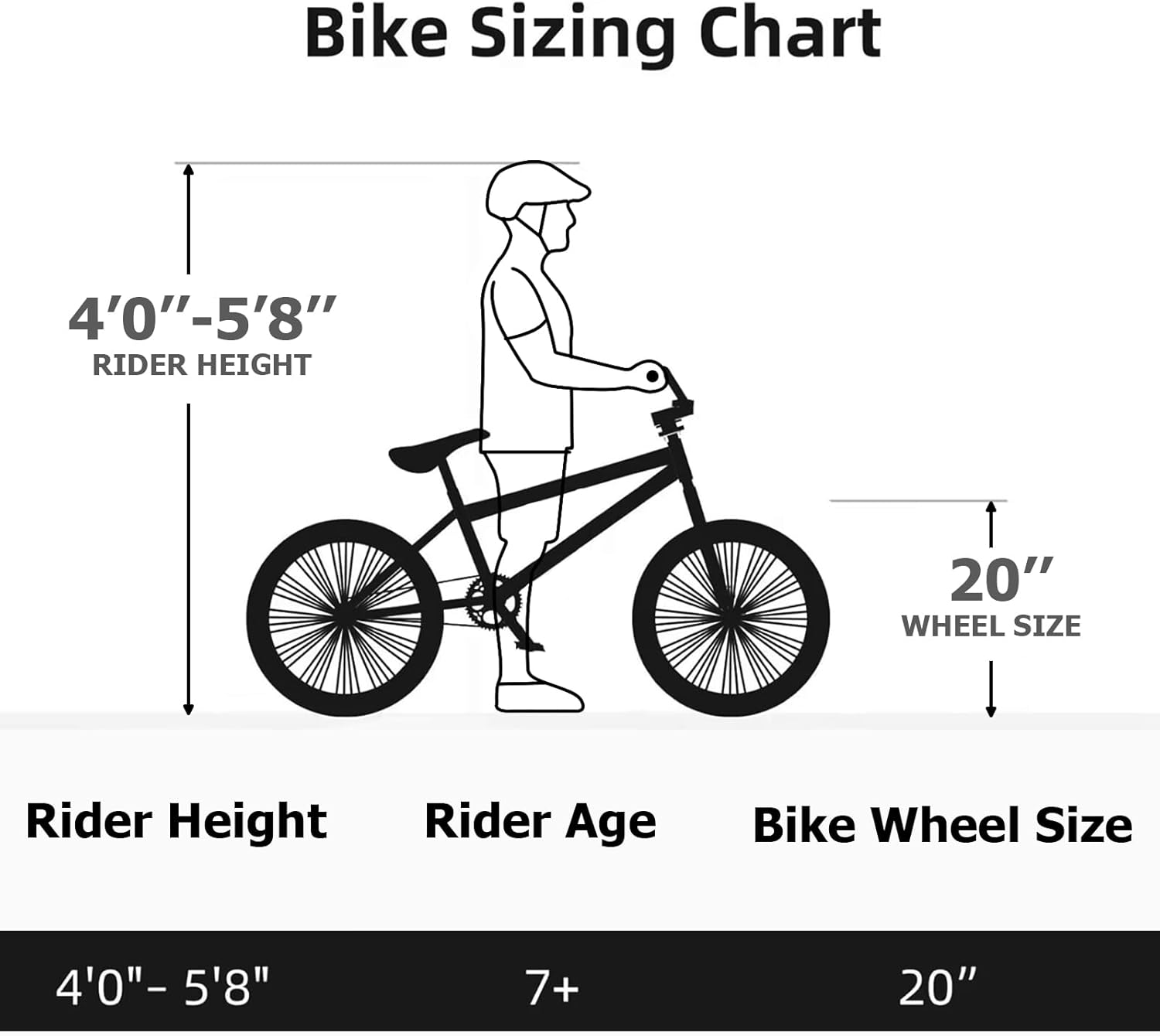 WEIZE Freestyle BMX Bike, 20 inch Trick Bicycle for Kids, Hi-Ten Steel Frame, 360 Degree Rotor Freestyle, 4 Pegs Single Speed Teen Bike for Boys Girls & Beginner-Level to Advanced Riders