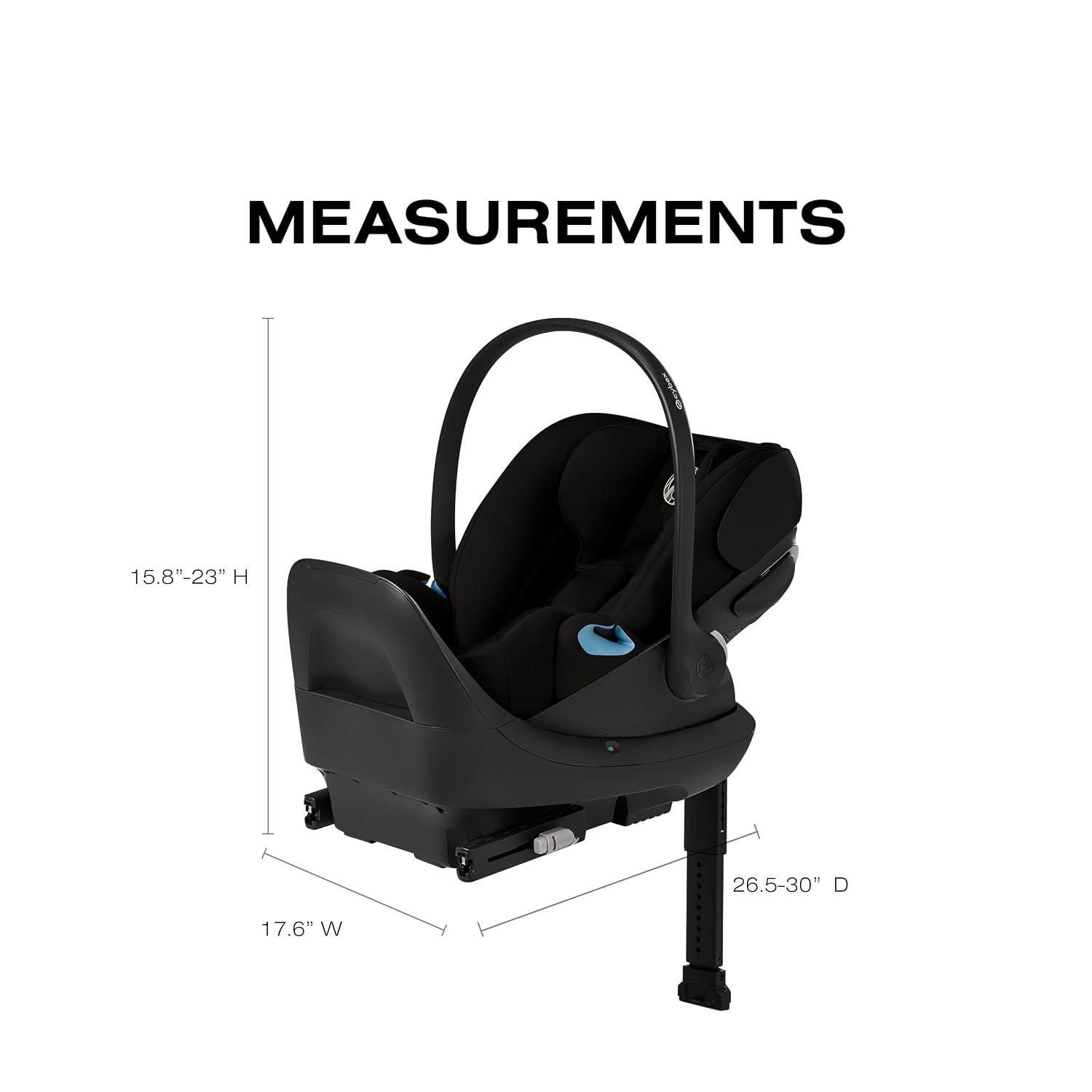CYBEX Cloud G Pro Comfort Extend Infant Car Seat - Moon Black