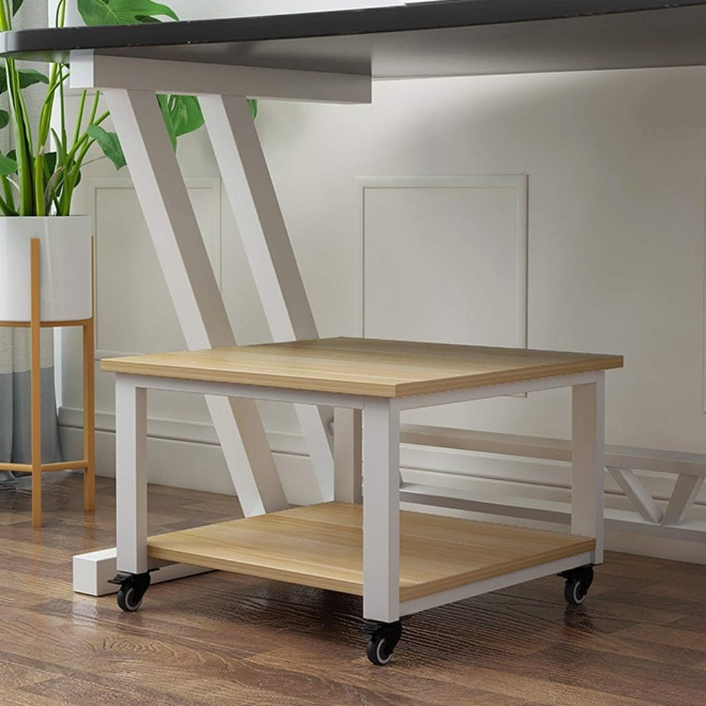 Print Racks Printer Stand Super Load-Bearing Stand Printer Desk Under Desk Printer Stand with 4 Wheels for Mini 3D Printer Desktop Stand for Printer (White a)