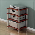 4-Tier Media Stand Audio/Video Component Cabinet, Freestanding Modern Stereo Racks and Stands for Home/Living Room/Game Room, Electronics Equipment Shelf, #1