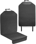 Owleys Set Seat Back Organizer & Car Seat Protector Hexy Waterproof & Non-Slip Protector for Child Car Cushion for Leather and Fabric Seats (Black Set 2)
