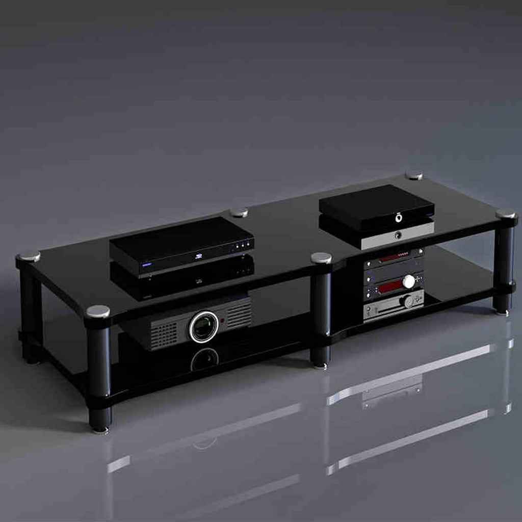 Audio Rack, Portable Media Storage Rack,Media Storage,Modern Cabinet with Cable Management,for Entertainment Stereo Components, for HiFi Audio Equipment