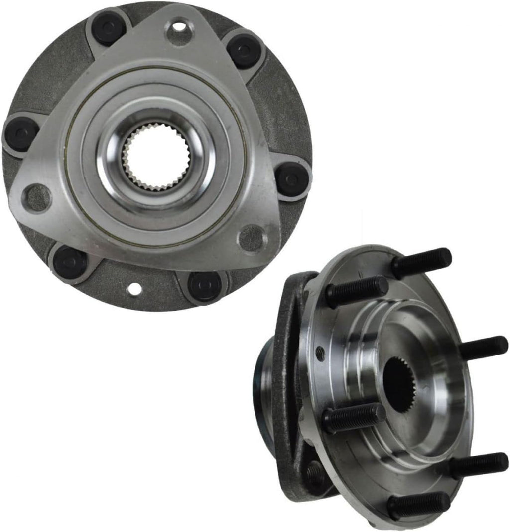 TRQ 2 Piece Front Wheel Bearing & Hub Assembly Set Compatible with 2007-2008 Hyundai Entourage 2006-2014 Kia Sedona