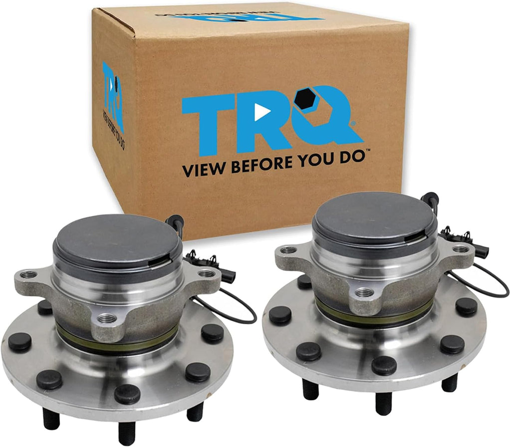 TRQ Front Left and Right Wheel Bearing and Hub Assembly Set 2 Piece Compatible with 2012-2021 Nissan NV1500 2012-2021 NV2500 2012-2021 NV3500