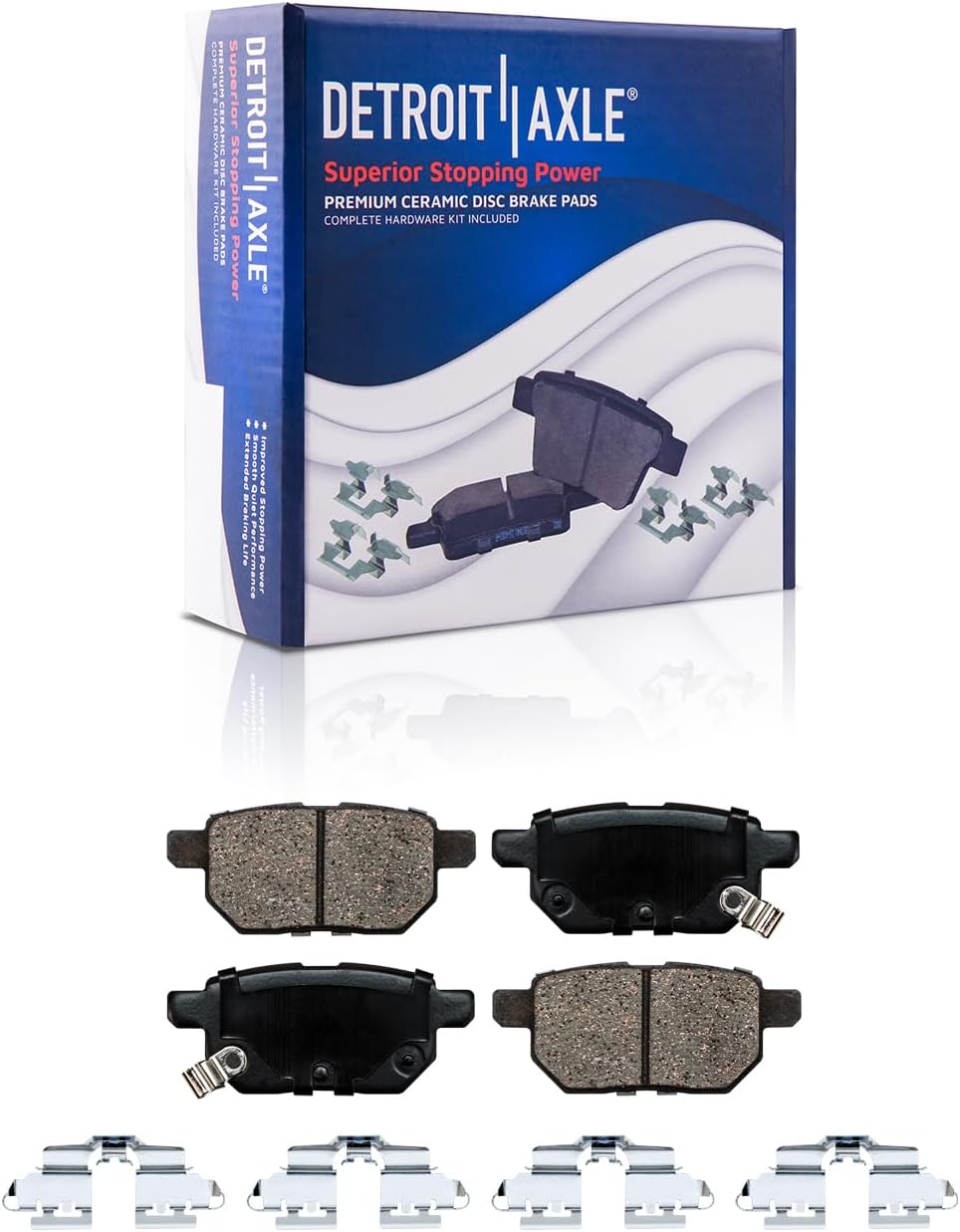 Detroit Axle - Brake Kit for 2011-2016 Scion tC 11.65' inch Front & 10.98' inch Rear Disc Brake Rotors Ceramic Brakes Pads 2012 2013 2014 2015 Replacement