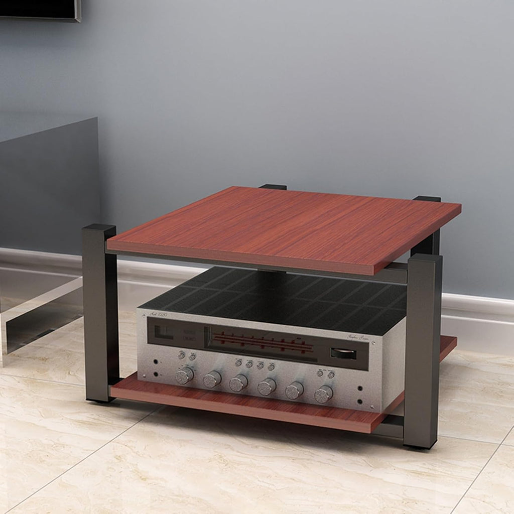 Red AV Cabinet Audio Rack - Media Stand for Stereo & Record Player, Audio Component Tower for Home, Office & Theater - 40cm/15.7in Design