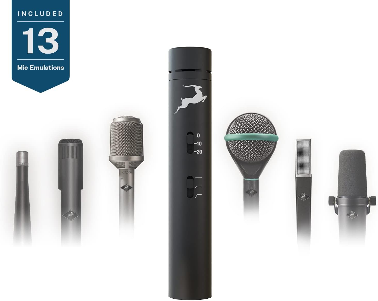 Antelope Audio Edge Note Small Diaphragm Condenser Microphone (2 Pack) — XLR Multipurpose Pencil Condenser Mic for Drums & Vocals — Professional Stereo Cardioid Studio Mic for Recording & Live Sound