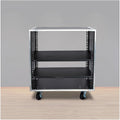 Portable Network Rack，Open Frame Rack，for Servers & AV Gear，with Caster Built-in Handle Network Rack， Rolling Network Rack（16U -87x52.5cm） (Size : 8U-2TIER-49.5X52.5CM)
