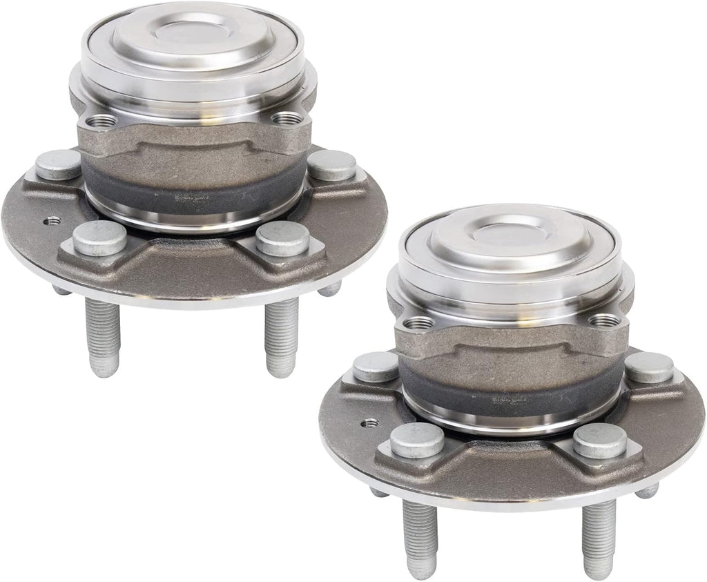 TRQ Front Left and Right Wheel Bearing and Hub Assembly Set 2 Piece Compatible with 2012-2016 Tesla S