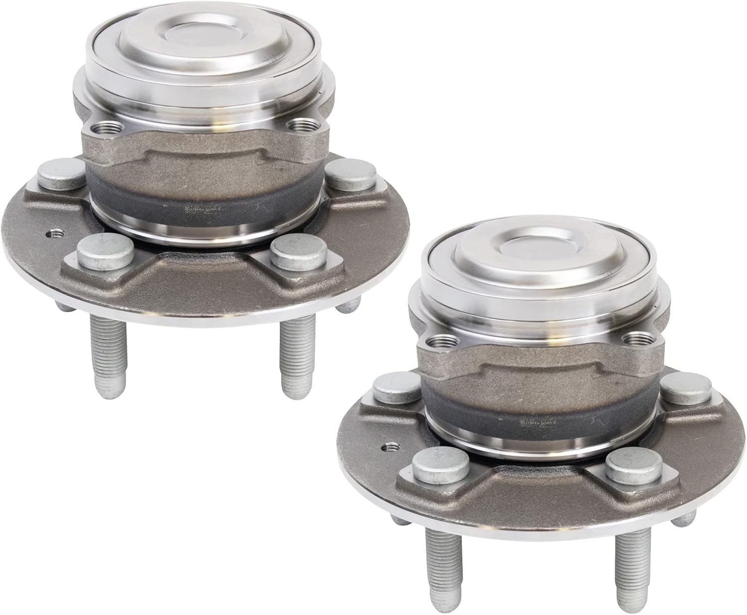TRQ Front Left and Right Wheel Bearing and Hub Assembly Set 2 Piece Compatible with 2012-2016 Tesla S