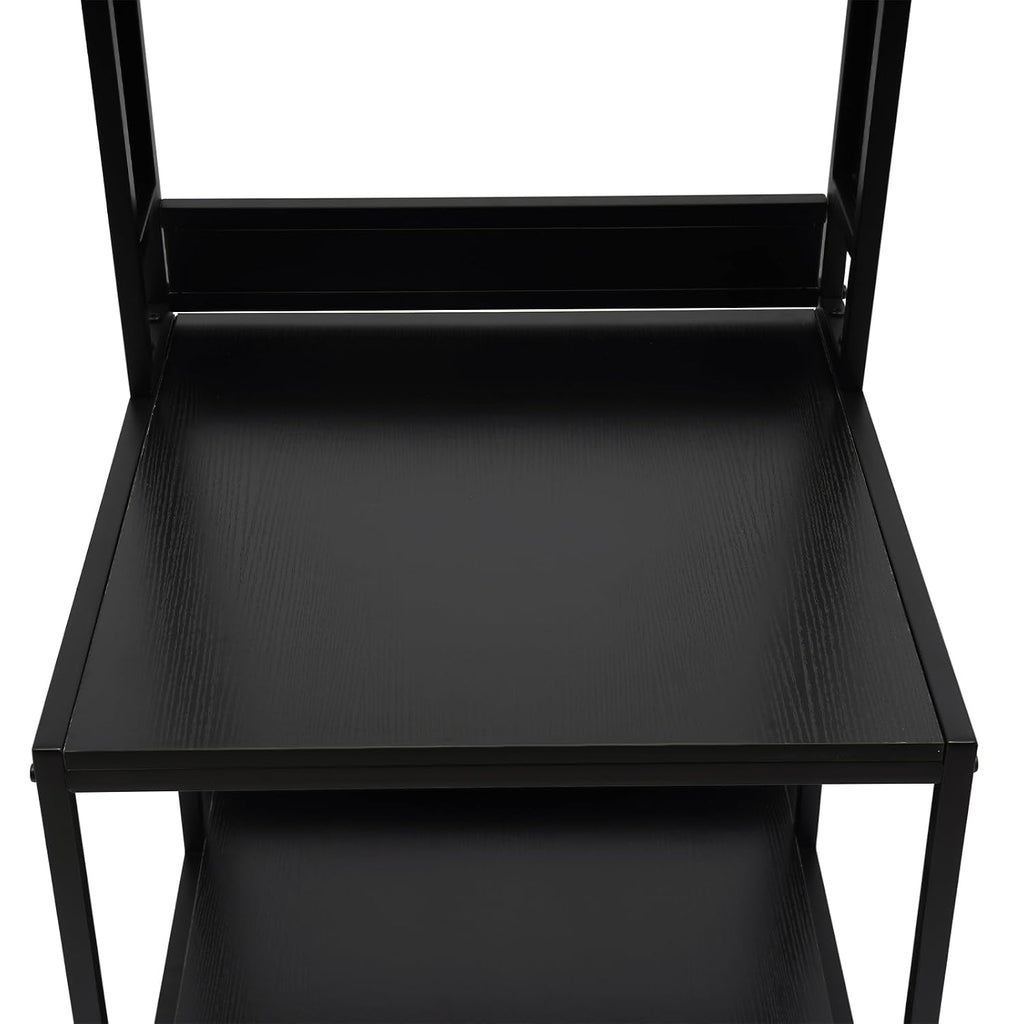 3D Printer Stand with Filaments Storage, 2-Tier 3D Printer Table Cart Desk with Wheels for Workshop Studio Office, 23.6' X 23.6' X 69', 110lbs Capacity (Black)
