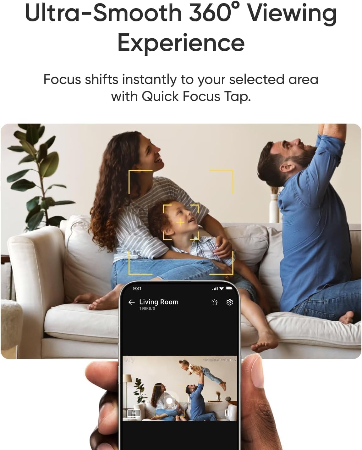 eufy Security 4K Indoor Camera E30 -No Subscription,360° Pan Tilt,AI Auto Tracking,Color Night Vision,Pet/Baby/Nanny Camera with Two-Way Audio,AI Human/Pet Detection,Works with HomeKit((2-Pack)