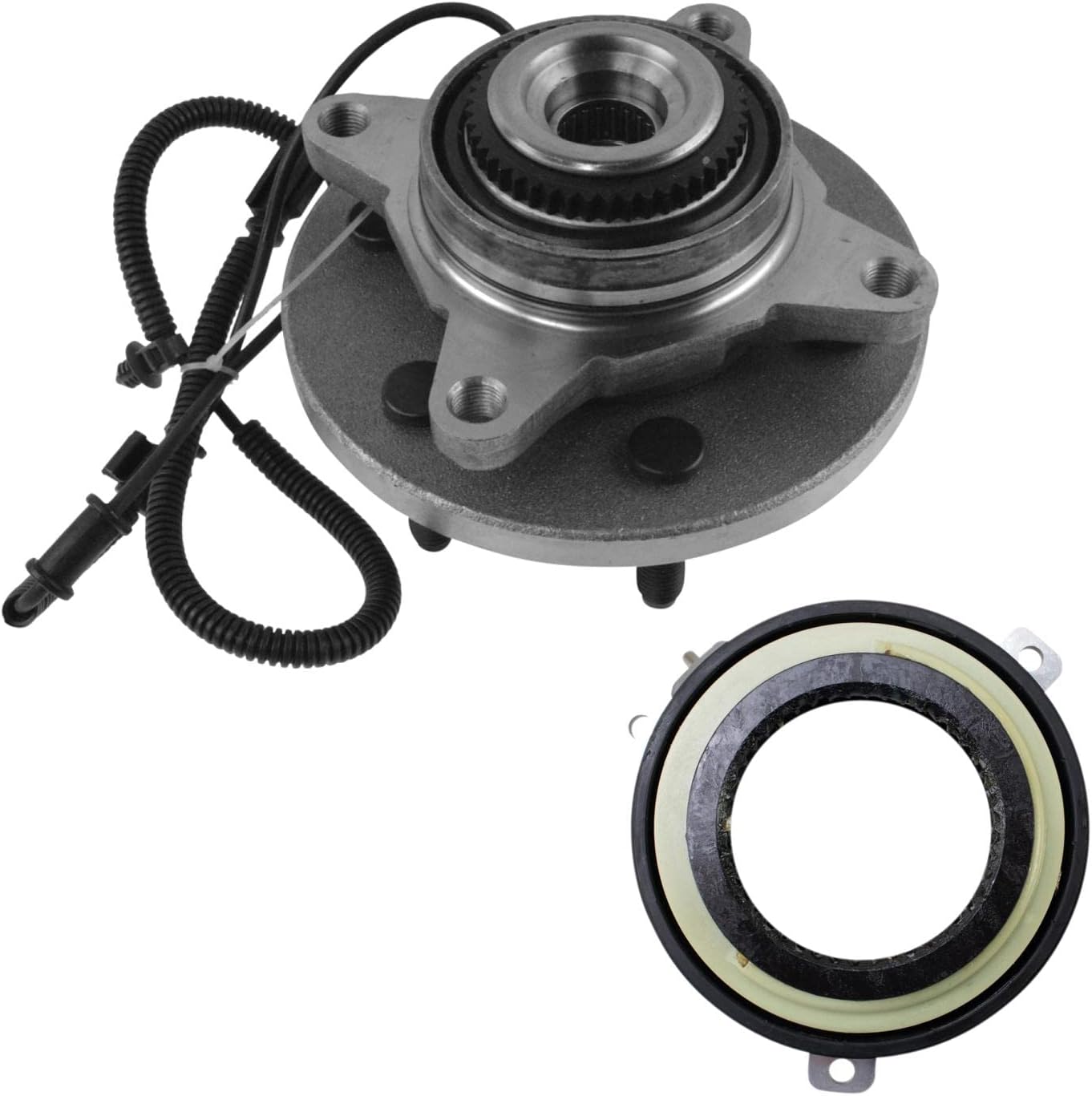 TRQ Front Wheel Bearing and Hub Assembly Compatible with 2010 Ford F-150 AWD 6 Lug Wheels 2011-14 4WD 2011-14 Expedition 2011-14 Lincoln Navigator