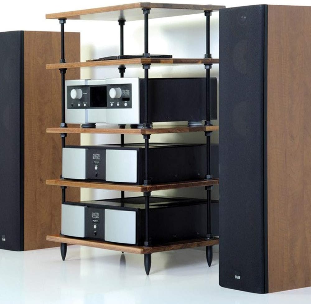 Salamander Designs A5/B Archetype Audio/Video Shelf, 5.0 - Black
