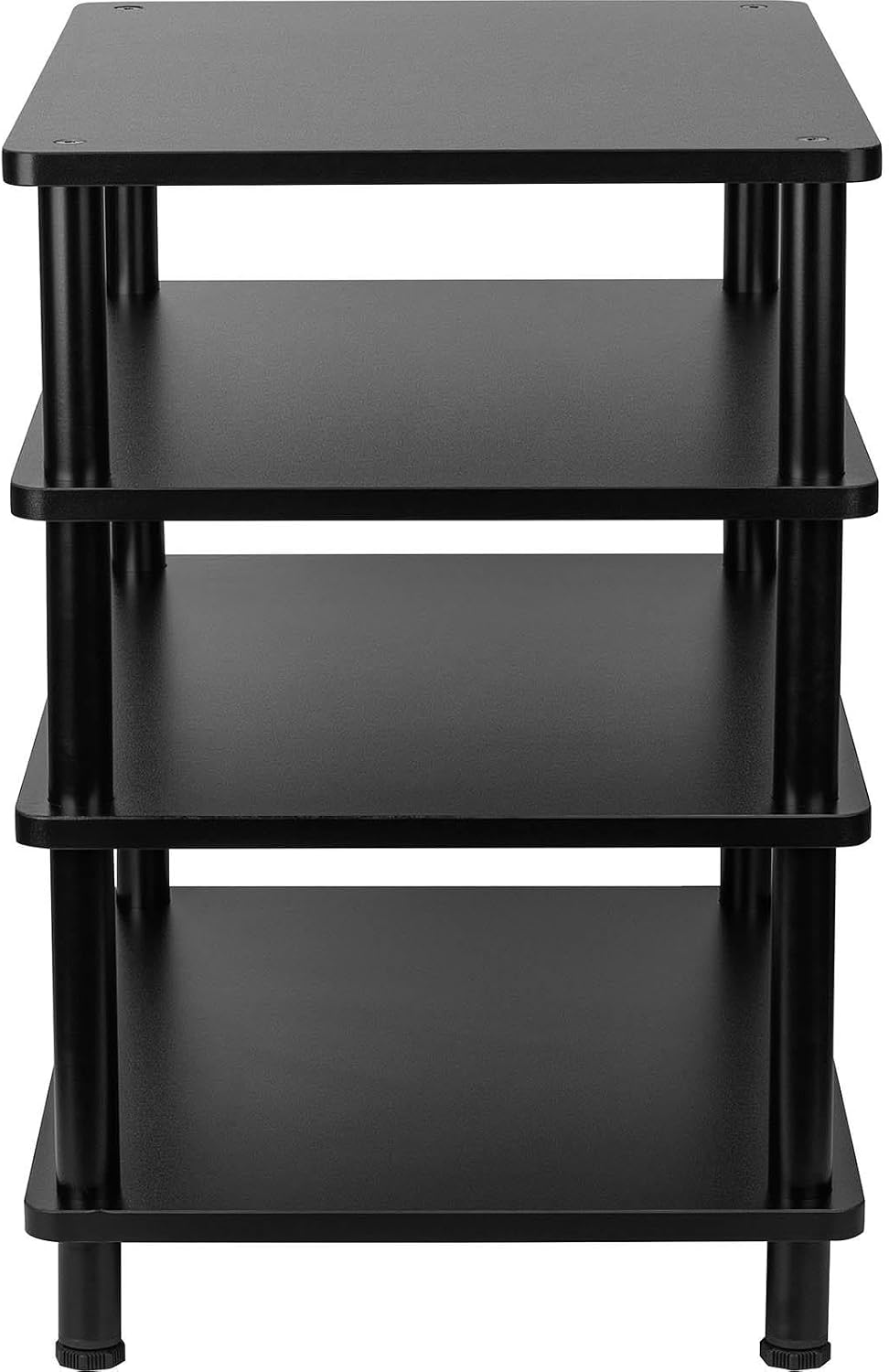 Dayton Audio 4-Tier AV Media Stand – Sturdy Audio Rack Shelf for Stereo, Hi-Fi, and Home Theater Equipment – Modern Audio/Video Component Organizer