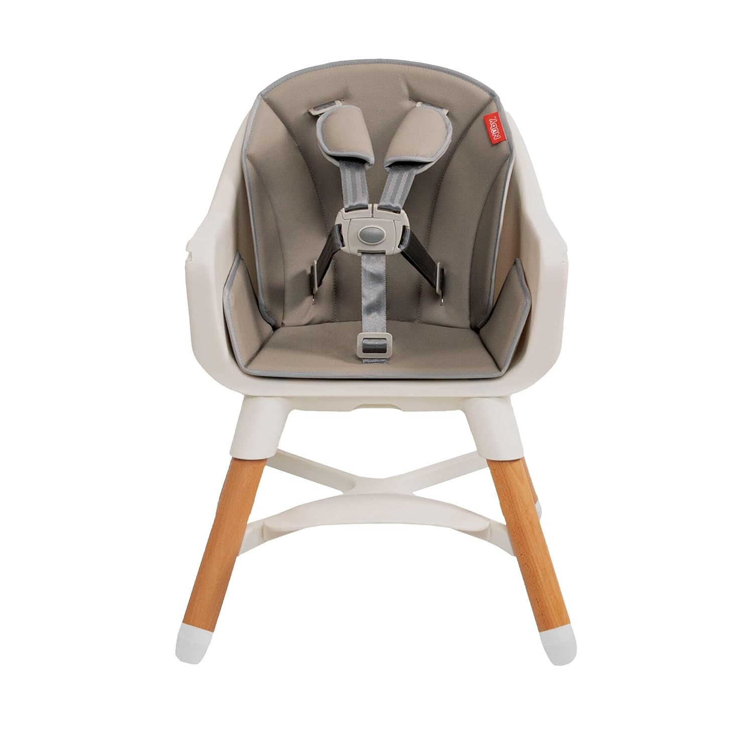 Nuby 4-in-1 Baby High Chair Seat with Removable Tray - 6+ Months to 3 Years - Adjustable Toddler Chair for Eating - Holds Up to 60 lbs - Gray