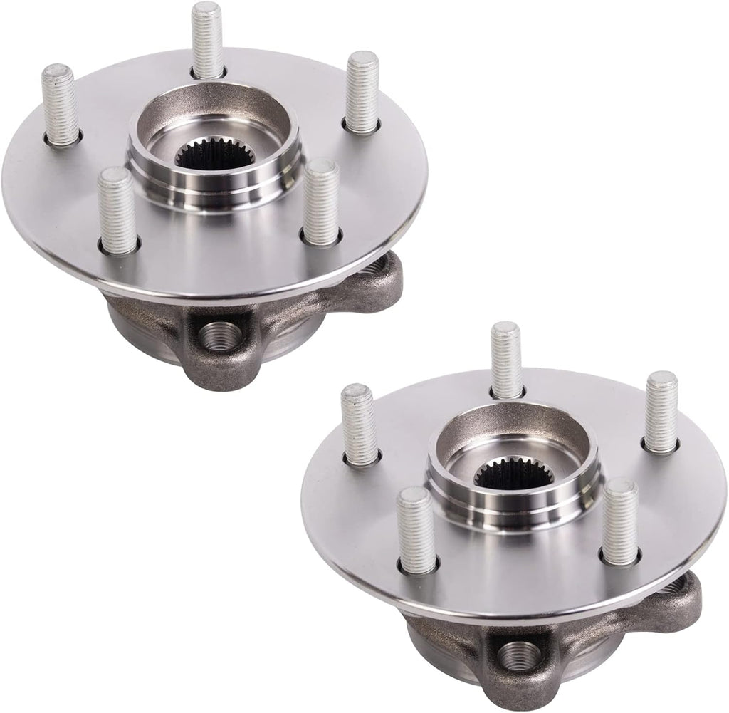 TRQ Front Left and Right Wheel Bearing and Hub Assembly Set 2 Piece Compatible with 2019-2022 Lexus UX200 2019-2023 UX250h 2018-2022 Toyota C-HR