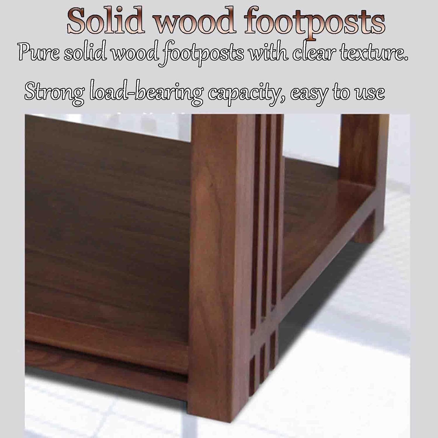 Home Audio Equipment Cabinet HiFi Audio Equipment Cabinet Multi-Functional Multi-Layer Audio Cabinet Solid Wood to Create a Strong Bearing Force Does not Crack Safe and Durable (Color : Walnut Colour