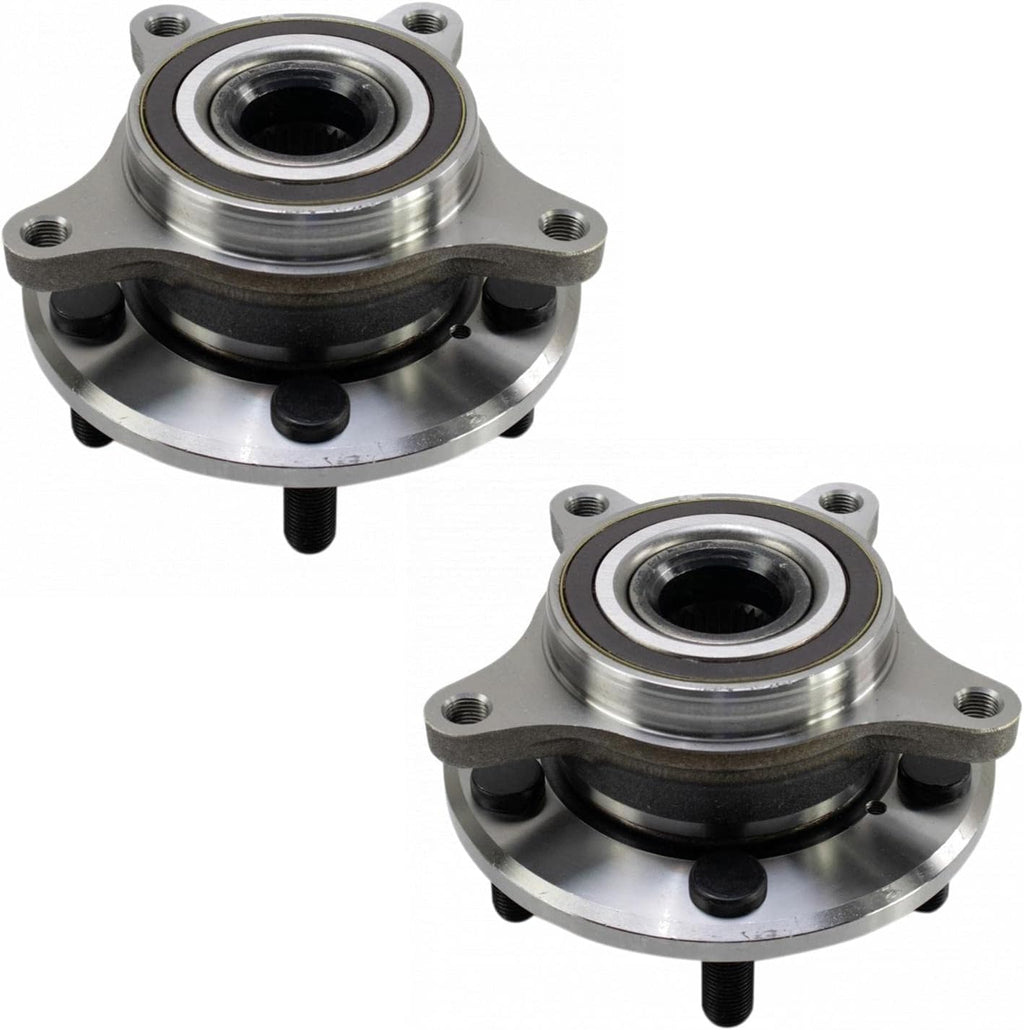TRQ Front Left and Right Wheel Bearing and Hub Assembly Set 2 Piece Compatible with 2017-2021 Honda Civic Type R 2021 Civic Type R Limited Edition