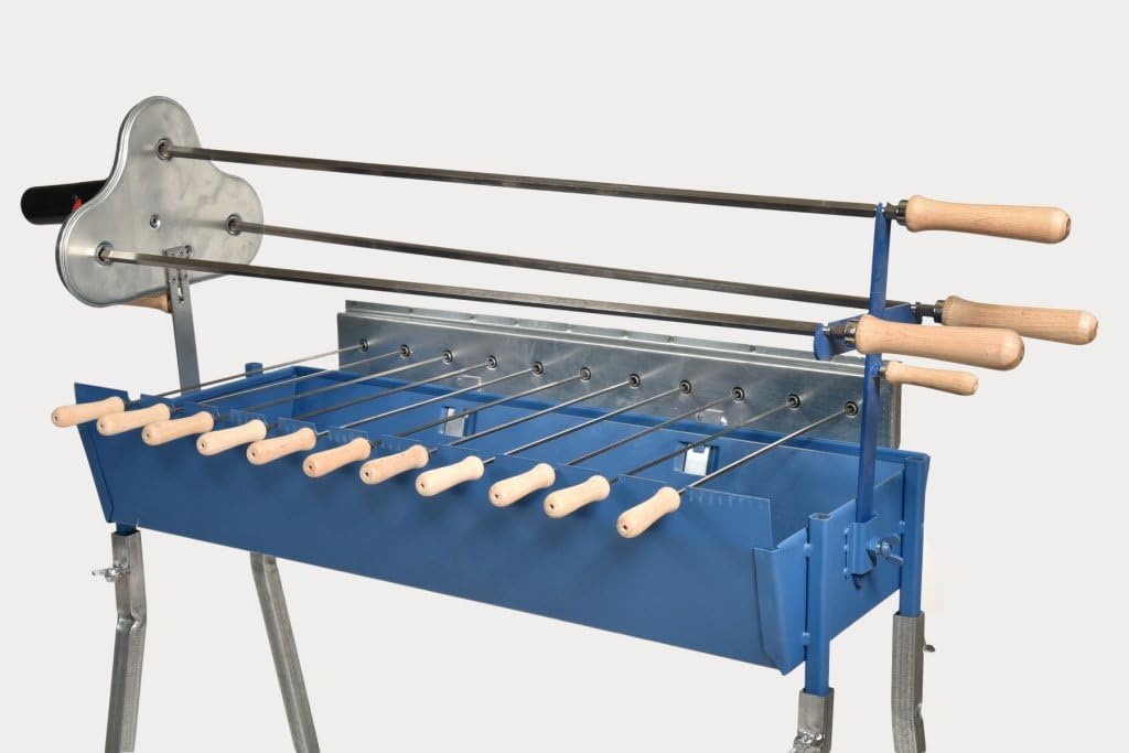 Greek Cypriot Charcoal BBQ Barbecue Grill Foukou - Motorized Rotisserie