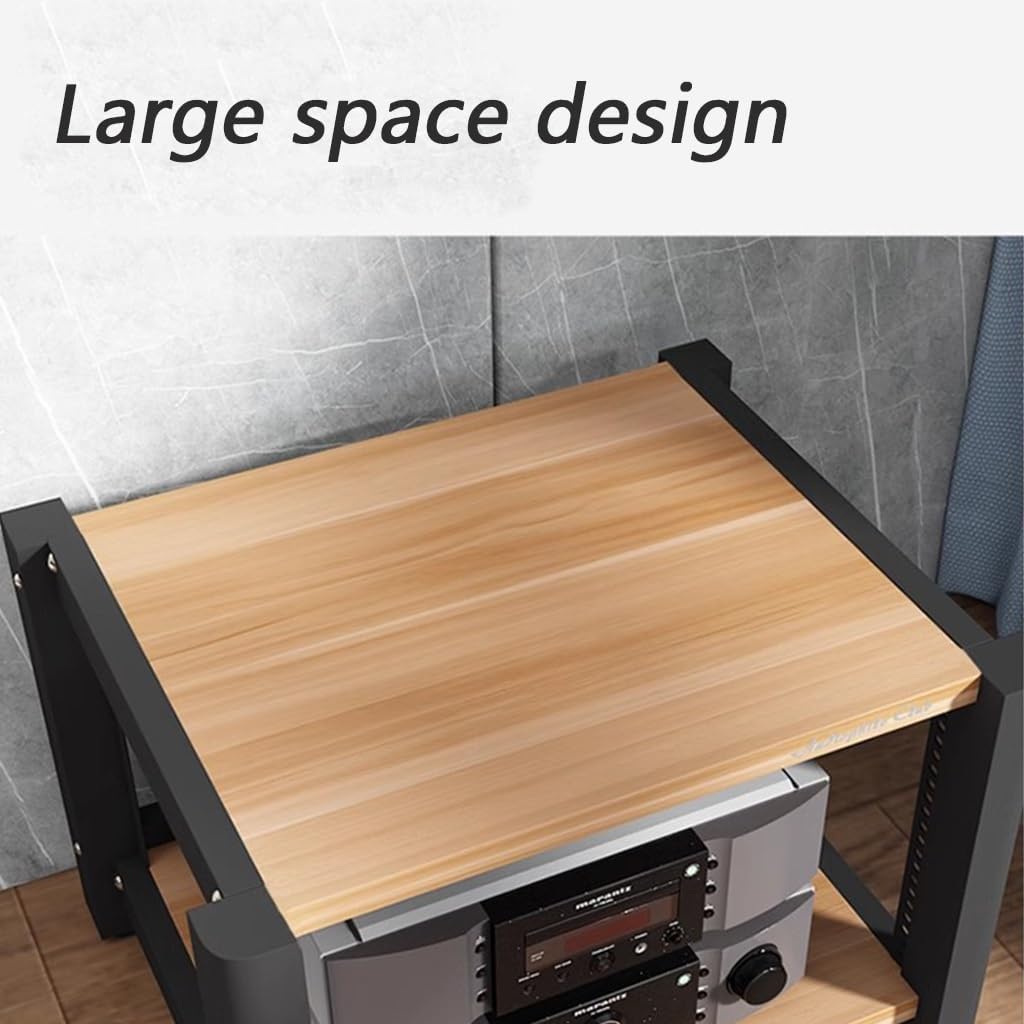 2/3/4 Layer HiFi Audio Cabinet AV Rack TV Stand Record Player Stand Home Entertainment Furniture for Amplifiers & Turntables Sturdy Design Modern Style (Rood 60x50x40cm 2 Tier)