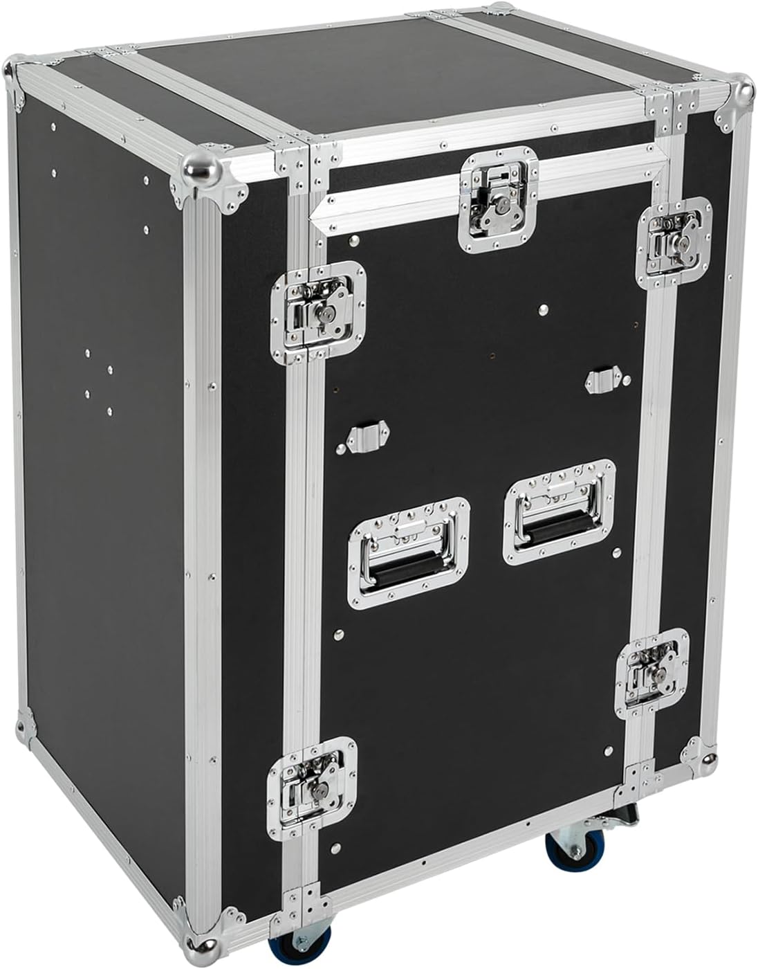 DNYSYSJ 14U PA DJ Cabinet with Wheels,14U Rack Case & Audio Studio Rack, 661lbs Load Mobile DJ Equipment Storage, Atlantic-Mitsu Style 5-Tier Media Rack