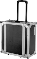 DEEJAY LED Fly Drive Case For 4U Space Standard Low Profile DJ 19-in Amplifier or Effects Units or Similarly Sized Equipment w/Laptop Shelf w/Wheels - TBH4UEDHW