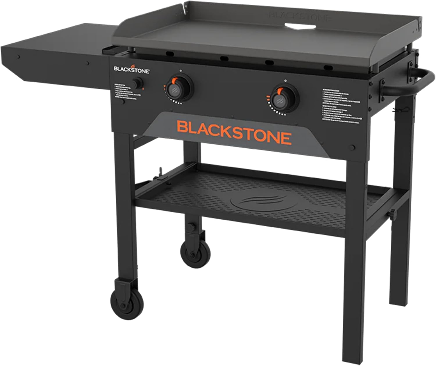 Blackstone 28 Inch Original Omnivore Griddle 2365, Blackstone 2 Burner Griddle Outdoor Flat Top Grill with Blackstone 5467 Patio Series Griddle Cover