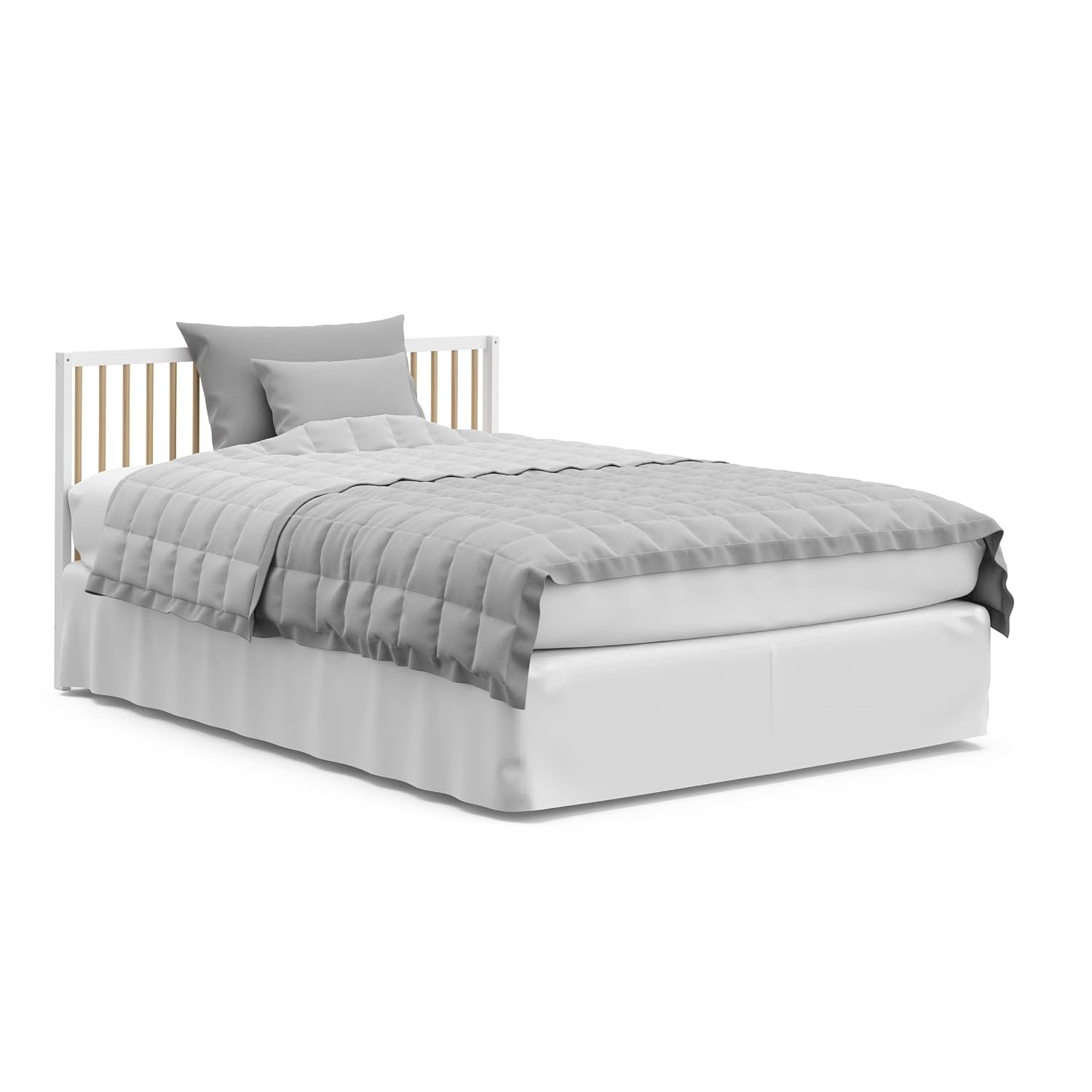 Graco Teddi 5-in-1 Convertible Crib with Drawer – GREENGUARD Gold Certified, Full-Size Nursery Storage Drawer, Baby Crib Converts to Toddler Bed, Daybed and Full-Size Bed (White and Driftwood)