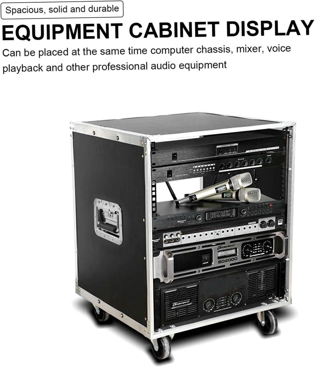 Cabilock Open Frame Microphone Rack Stereo Cabinet Alloy Audio Equipment Stand for Mixer Computer Chassis and Professional Gear Easy Assembly Capacity