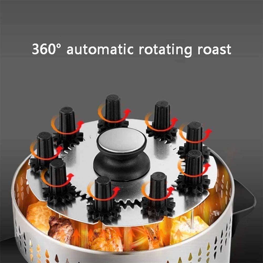Vertical Rotating Barbecue Grill Electric Smoke-Free For Kebab, Skewers, Roast - Perfect For Home Parties - Automatic Rotisserie Included