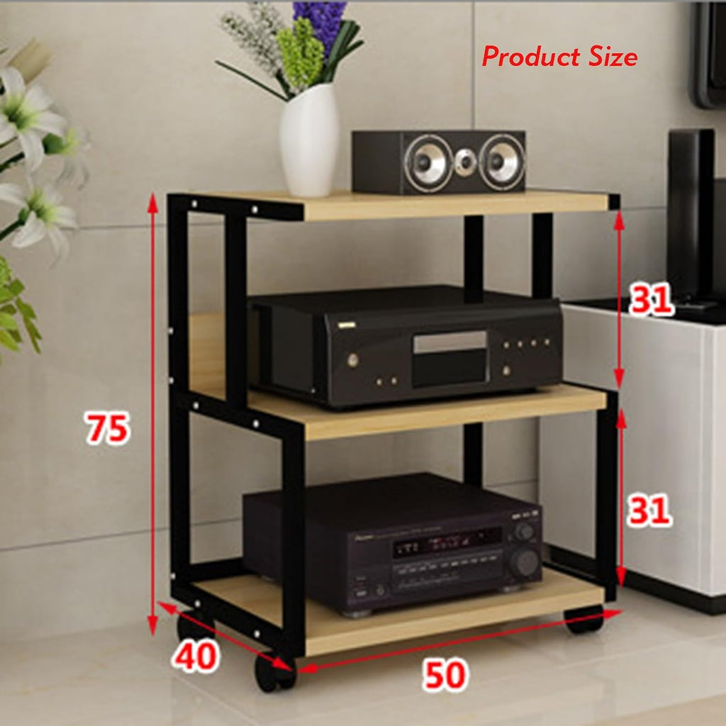 AV Media Stand,3-Tier AV Media Storage Cabinet, Audio and Video Equipment Storage Rack,Suitable for Offices,Living Rooms and Study Rooms (Color : Style 2)