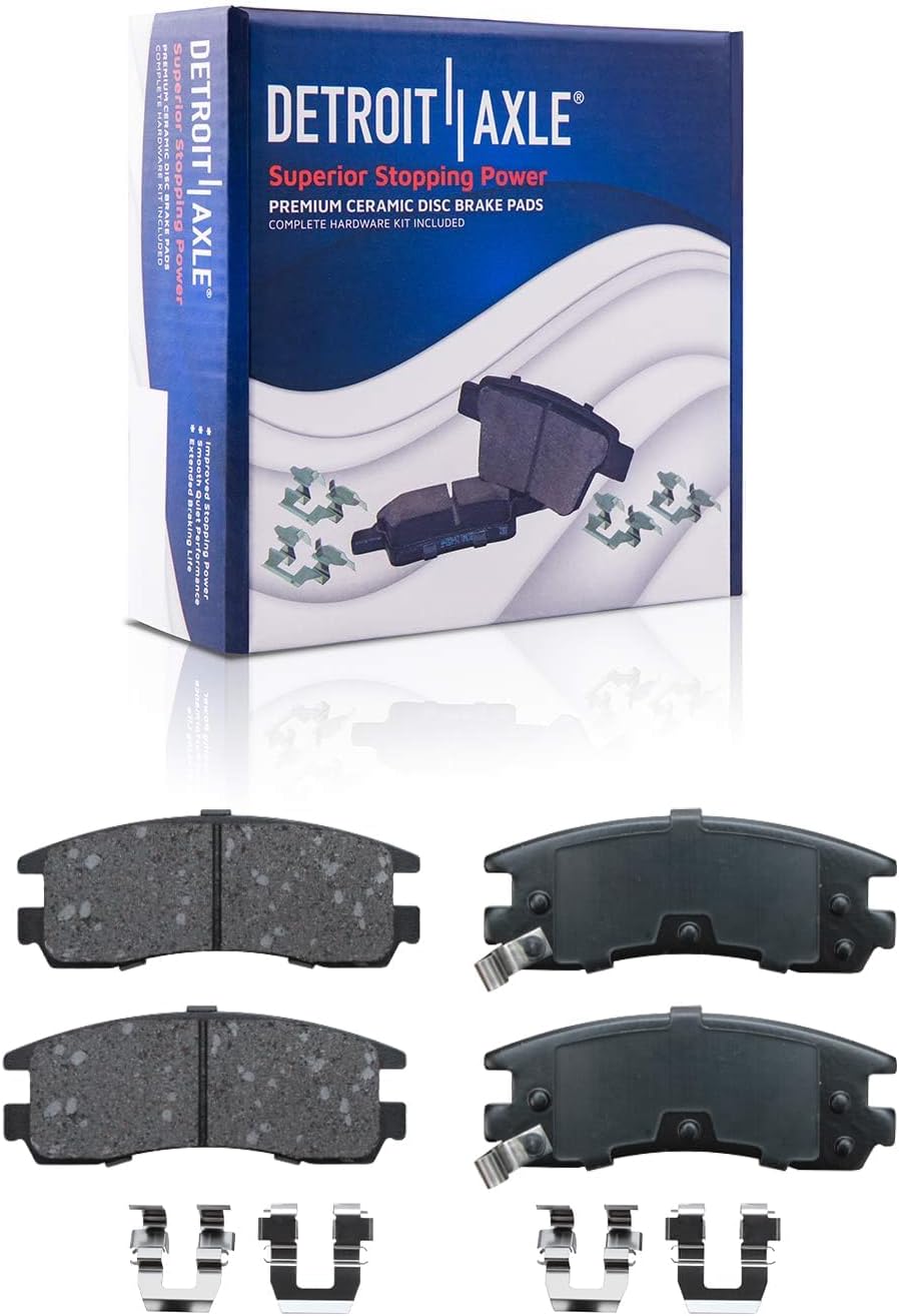 Detroit Axle - Brake Kit for 2002 2003 2004 2005 Pontiac Bonneville [SE] Disc Brake Rotors Ceramic Brakes Pads Front and Rear Replacement: 10.94' inch Front & 10.23' inch Rear Rotors