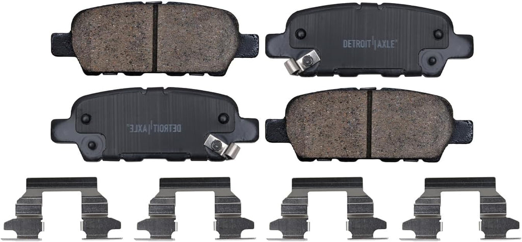 Detroit Axle - Brake Kit for 2014 2015 2016 2017 2018 2019 Nissan Rogue, Disc Brake Rotors Ceramic Brake Pads w/Hardware Replacement : 12.60 inch Front & 11.50 inch Rear Rotor