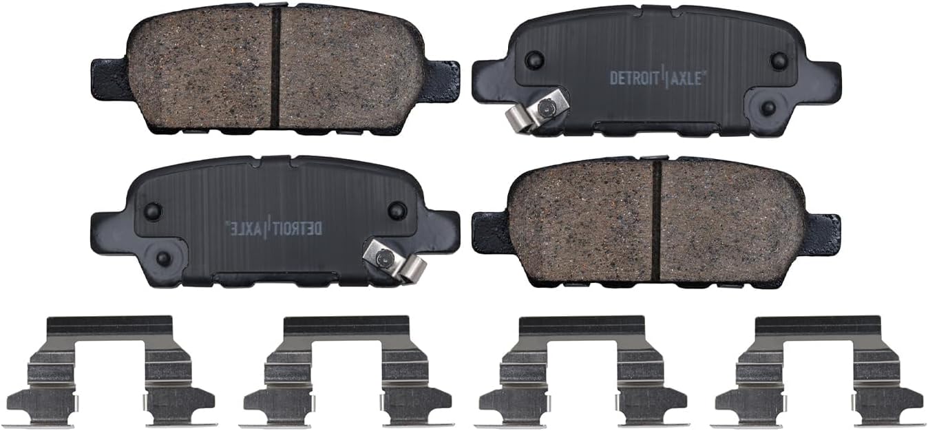 Detroit Axle - Brake Kit for 2014 2015 2016 2017 2018 2019 Nissan Rogue, Disc Brake Rotors Ceramic Brake Pads w/Hardware Replacement : 12.60 inch Front & 11.50 inch Rear Rotor