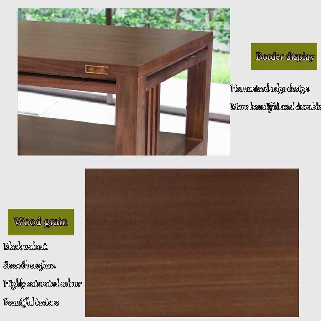 Home Audio Equipment Cabinet HiFi Audio Equipment Cabinet Multi-Functional Multi-Layer Audio Cabinet Solid Wood to Create a Strong Bearing Force Does not Crack Safe and Durable (Color : Walnut Colour