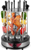 Vertical Rotating Barbecue Grill Electric Smoke-Free For Kebab, Skewers, Roast - Perfect For Home Parties - Automatic Rotisserie Included