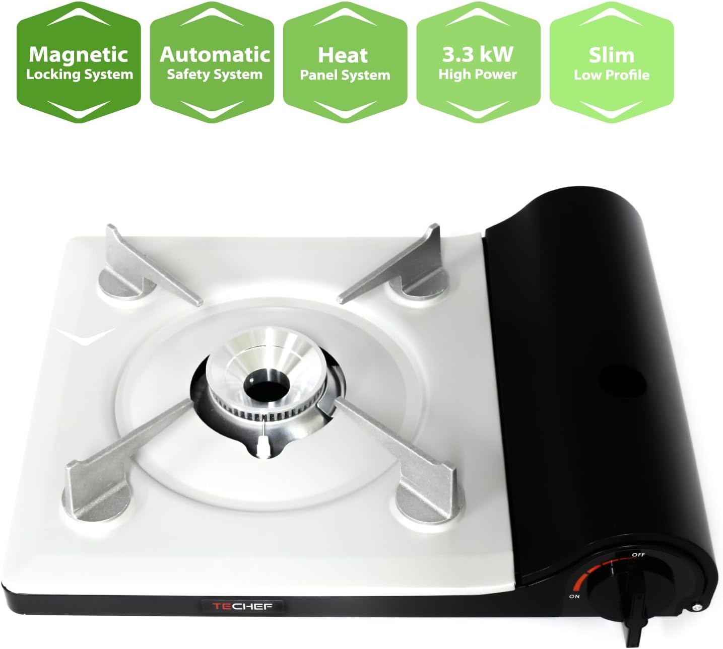 TECHEF - Stovetop Korean BBQ Non-Stick Grill Pan with Agni Portable Gas Stove Burner, Made in Korea (Master KBBQ Set)