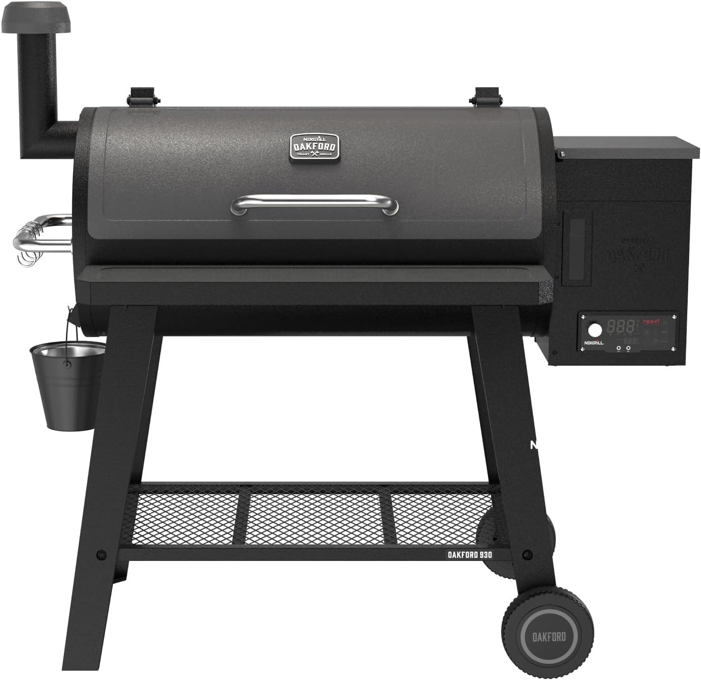 Oakford 930 Wood Pellet Grill with 930 SQ In Cooking Area, Steel Wire Grates, I-Site View Indicator, Heavy Duty Pellet Smoker Grill with Bluetooth Connectivity - 910-0509