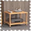 Wooden AV Cabinet 2/3/4 Tier Audio Component Rack Media Storage Stand for HiFi Audio Equipment, Open Stereo Cabinet(Wood Color,2Tier-42cm Tall)