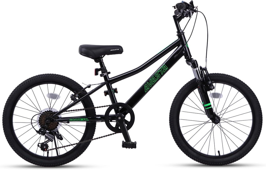AVASTA Govet 20'' Kids Mountain Bike for 6-12 Years Old Boys Girls with Suspension Fork, 6 Speeds Drivetrain, Multiple Colors