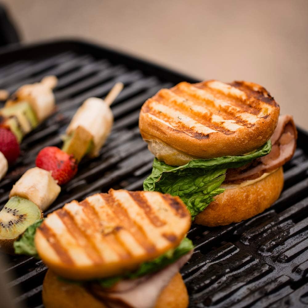 Weber Q1200 Liquid Propane Portable Gas Grill, Blue – 1‑Burner Travel and Camping Grill with Cast‑Iron Grates & Electronic Ignition (8,500 BTU Burner)