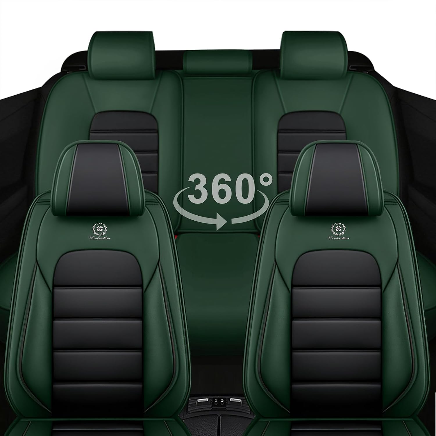 5 Seat Covers for Subaru Outback 2000-2026 Breathable Car Seat Covers,Anti-Slip Waterproof Car Seat Protectors with Airbag,Automotive Vehicle Cushion with Storage Pockets (Standard,Green)